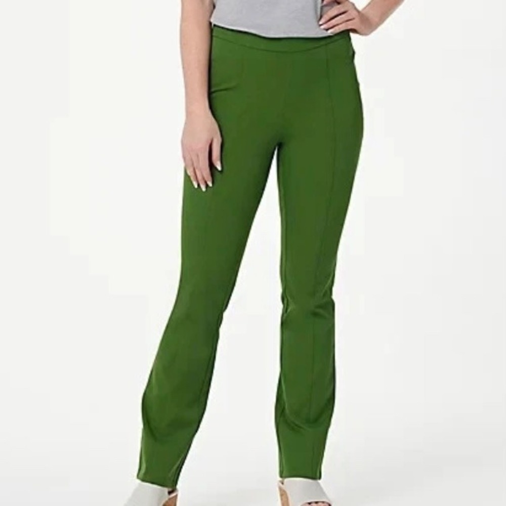 Isaac Mizrahi Live! 24/7 Stretch Green Pull On Pants Size 28W A389720